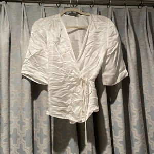 Chan luu silk top with tie